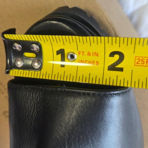 Sleek Black All Saints Heeled Boots with Chunky Heel - Picture 6 of 15